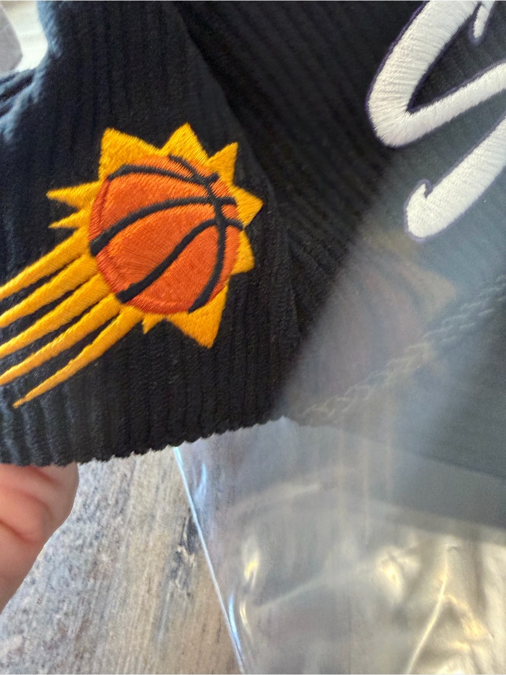 '47 Black Corduroy Baseball Cap Phoenix Suns embroidered Green Undervisor NeW - Picture 15 of 15